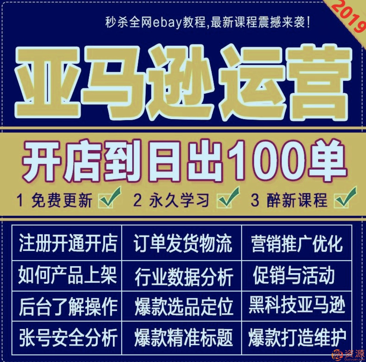 2019新手亞馬遜全球開店視頻教程美國(guó)Amazon外貿(mào)跨境電商運(yùn)營(yíng)課程插圖