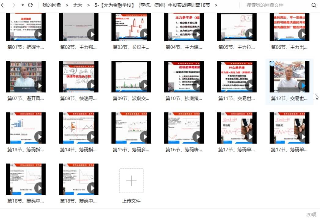 無為學院（李棟、傅剛）牛股實戰(zhàn)特訓營18節(jié)_百度云網盤教程視頻插圖1