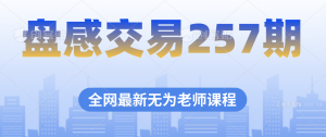 盤感交易257期無為最新課程百度網(wǎng)盤插圖