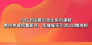 小紅書(shū)運(yùn)營(yíng)引流課程：養(yǎng)高權(quán)重新號(hào)，實(shí)操每天引流100精準(zhǔn)粉百度網(wǎng)盤(pán)插圖