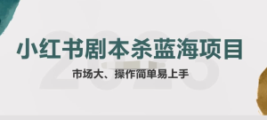 拆解小紅書藍海賽道：劇本殺副業(yè)項目，玩法思路教程百度網(wǎng)盤插圖