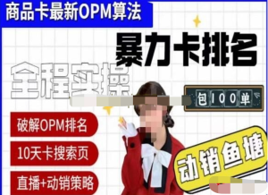 《抖店OPM排名最新玩法+動銷服務》抖音小店商品卡OPM算法破解玩法百度網(wǎng)盤插圖