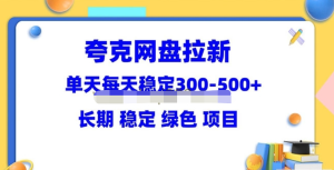 夸克網(wǎng)盤拉新項目：單天穩(wěn)定300-500長期穩(wěn)定（教程+資料素材）百度網(wǎng)盤插圖