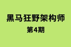 黑馬架構師課程－狂野架構師第4期百度網盤