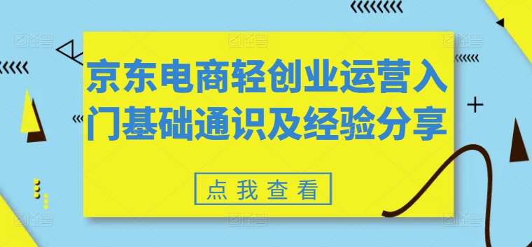 京東電商輕創(chuàng)業(yè)運(yùn)營(yíng)入門(mén)基礎(chǔ)通識(shí)及經(jīng)驗(yàn)分享插圖