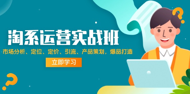 淘寶天貓運營實操課，市場分析、定位、定價、引流、產(chǎn)品策劃，爆品打造插圖